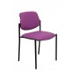 Silla fija Villalgordo similpiel morado chasis negro